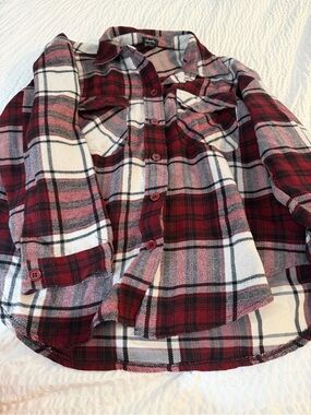 Justify Red and White Plaid Button-Down Shirt